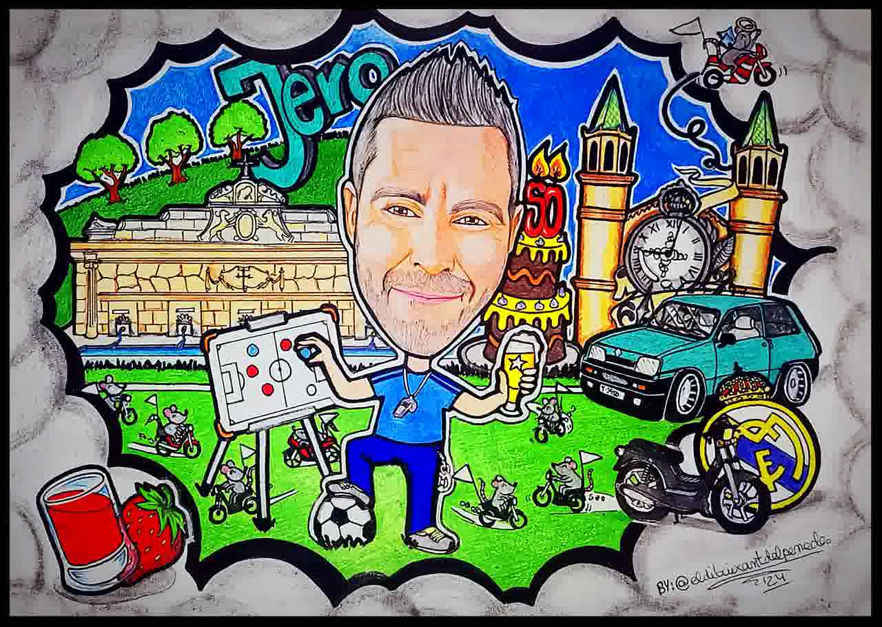 Caricatura esportiva personalitzada